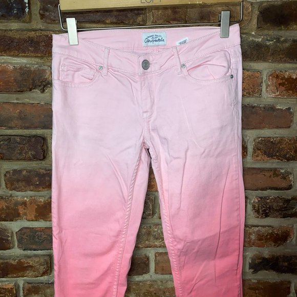 Aeropostale Pink Ombre Denim Skinny jeans Women's Size 3/4 - Picture 3 of 8